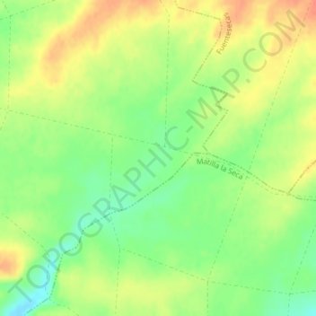 Mappa topografica Tarraso, altitudine, rilievo