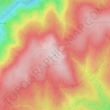 Mappa topografica Serra do Boi, altitudine, rilievo