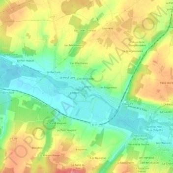Mappa topografica L'Islette, altitudine, rilievo