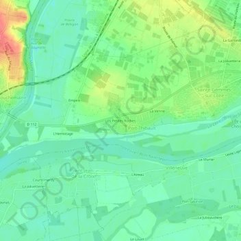 Mappa topografica Les Petites Roches, altitudine, rilievo