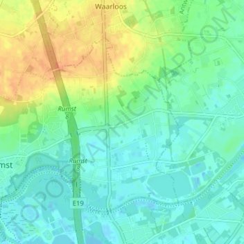 Mappa topografica Vosberg, altitudine, rilievo