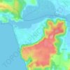 Mappa topografica Querim, altitudine, rilievo
