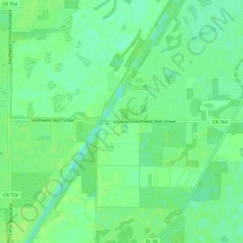 Mappa topografica Arundel, altitudine, rilievo