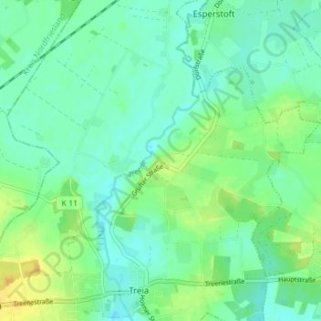 Mappa topografica Grüft, altitudine, rilievo