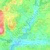 Mappa topografica Langouhern, altitudine, rilievo
