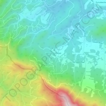 Mappa topografica Lawson Crossroad, altitudine, rilievo