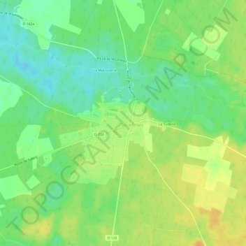 Mappa topografica Le Bourg, altitudine, rilievo
