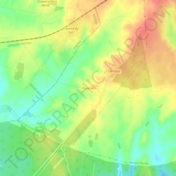 Mappa topografica Piçarras, altitudine, rilievo