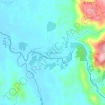 Mappa topografica Puerto López, altitudine, rilievo