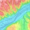 Mappa topografica La Roche, altitudine, rilievo