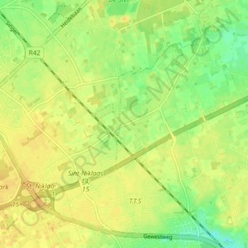 Mappa topografica Eigenlo, altitudine, rilievo