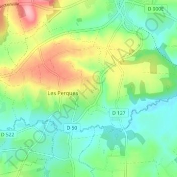 Mappa topografica Hameau Giot, altitudine, rilievo