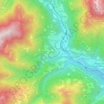 Mappa topografica Murasse, altitudine, rilievo