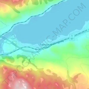 Mappa topografica Savona, altitudine, rilievo