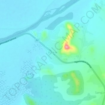 Mappa topografica Bockle, altitudine, rilievo