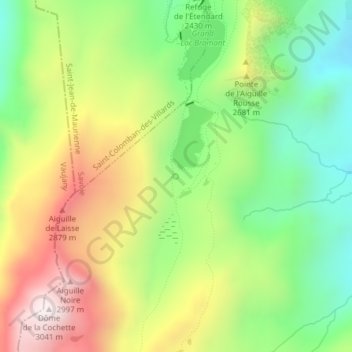 Mappa topografica Résurgence, altitudine, rilievo