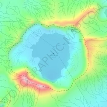 Mappa topografica Taal Volcano, altitudine, rilievo