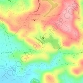 Mappa topografica Poomala Dam, altitudine, rilievo