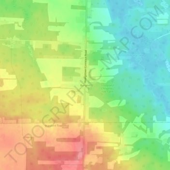 Mappa topografica Burghill, altitudine, rilievo