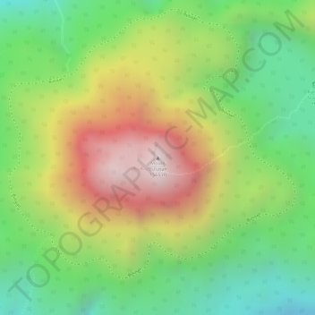 Mappa topografica Mount Bulusan, altitudine, rilievo