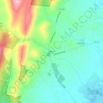 Mappa topografica Antioch, altitudine, rilievo