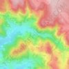 Mappa topografica Velay, altitudine, rilievo