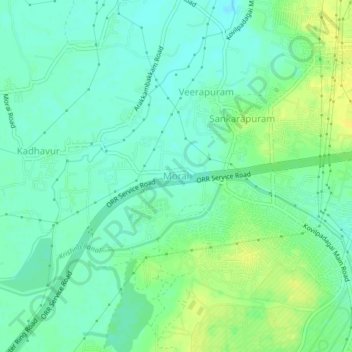 Mappa topografica Morai, altitudine, rilievo