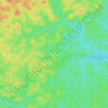 Mappa topografica Tambo, altitudine, rilievo