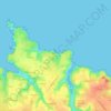 Mappa topografica Port Puce, altitudine, rilievo