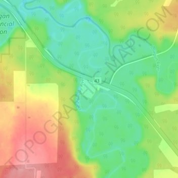 Mappa topografica Little Smoky, altitudine, rilievo