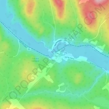 Mappa topografica Saint-Marc-du-Lac-Long, altitudine, rilievo