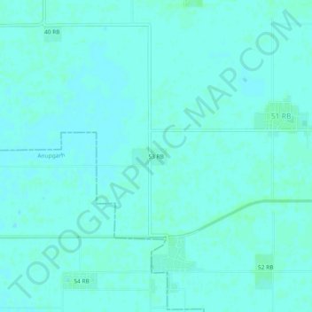Mappa topografica 53 RB, altitudine, rilievo
