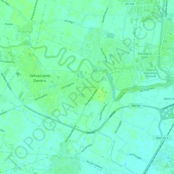 Mappa topografica San Domenico, altitudine, rilievo