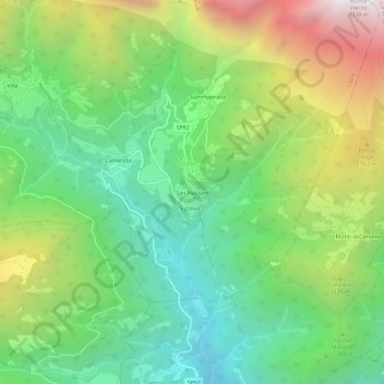 Mappa topografica San Nazzaro, altitudine, rilievo