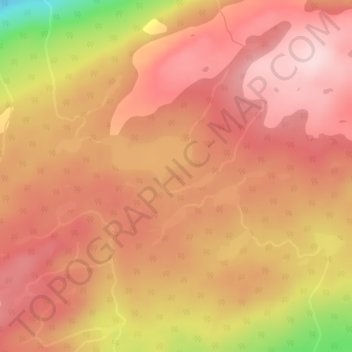 Mappa topografica Monts Otish, altitudine, rilievo