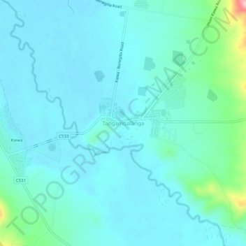 Mappa topografica Tangambalanga, altitudine, rilievo