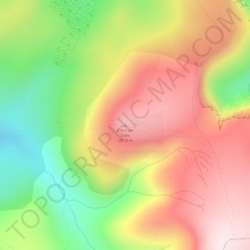 Mappa topografica Càrn an Tuirc, altitudine, rilievo