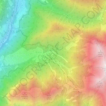 Mappa topografica Spiazzi, altitudine, rilievo