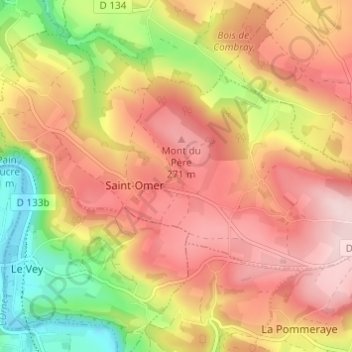 Mappa topografica Les Basses Planches, altitudine, rilievo
