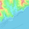 Mappa topografica San Andrés, altitudine, rilievo