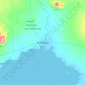 Mappa topografica Maimbung, altitudine, rilievo