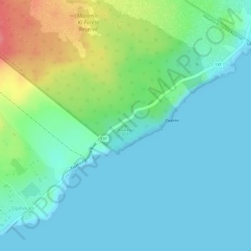Mappa topografica Kaakepa, altitudine, rilievo