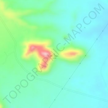 Mappa topografica Alto Santa Lucia, altitudine, rilievo