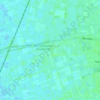Mappa topografica De Meele, altitudine, rilievo
