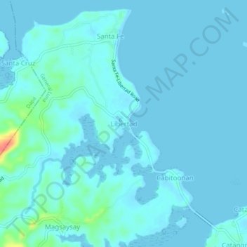Mappa topografica Libertad, altitudine, rilievo