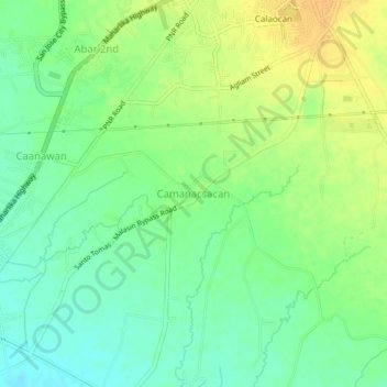 Mappa topografica Camanacsacan, altitudine, rilievo