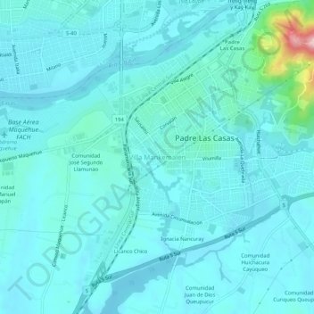Mappa topografica Villa Mankemalén, altitudine, rilievo