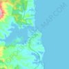 Mappa topografica Narooma, altitudine, rilievo