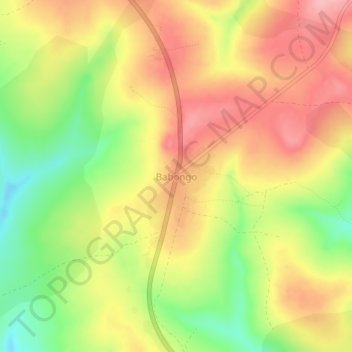Mappa topografica Babongo, altitudine, rilievo