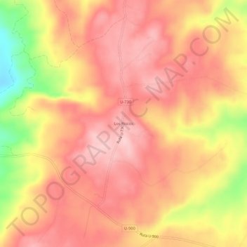 Mappa topografica Los Riscos, altitudine, rilievo